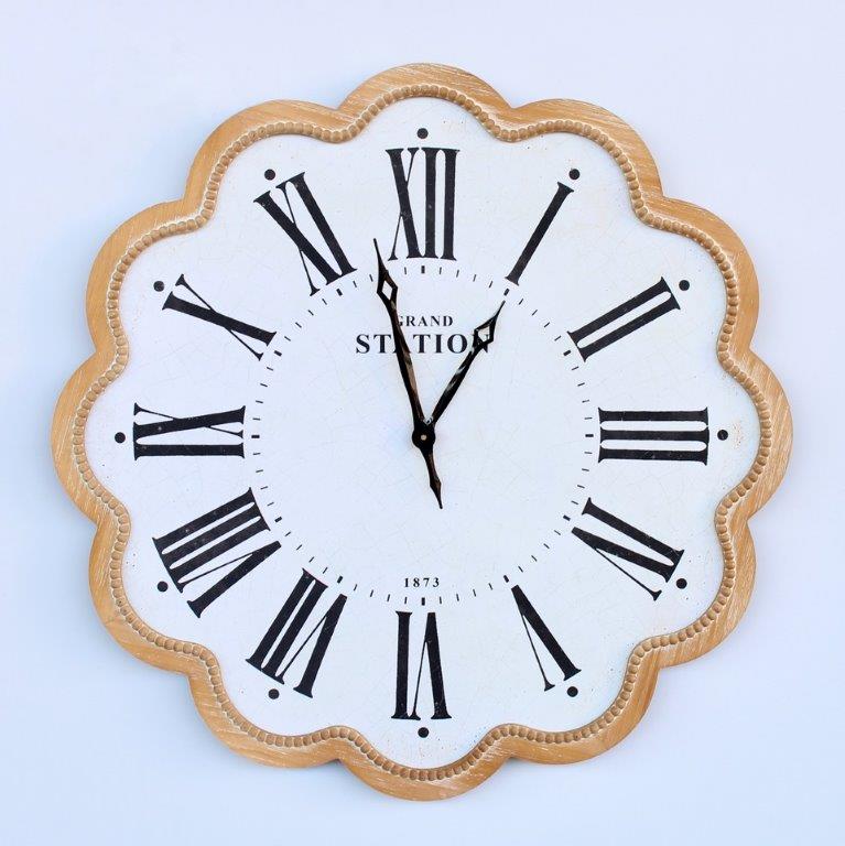 Large Scalloped Edge Clock